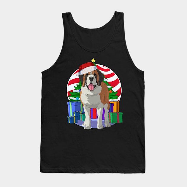 Saint Bernard Dog Christmas Tree Decoration Tank Top by Noseking